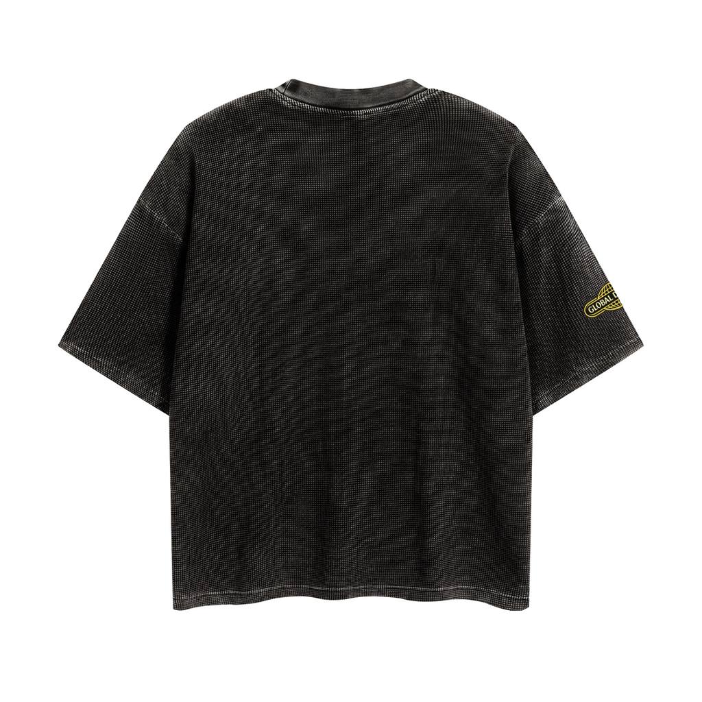 Textured Waffle Washed Boxy T-Shirt
