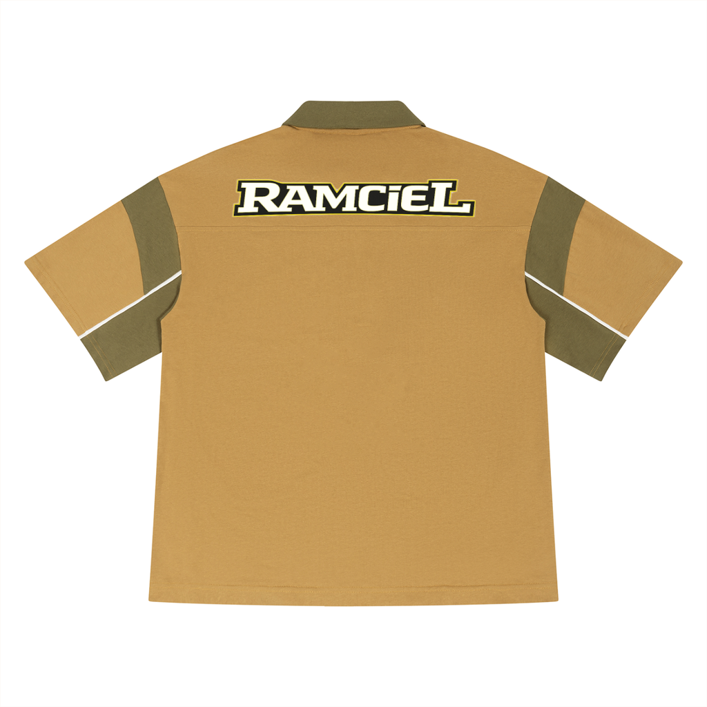 Unisex Boxy Color Block Polo Shirt