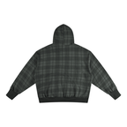Unisex Plaid Color Block Hoodie
