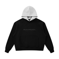 Unisex Fleece Raglan Color Block Hoodie