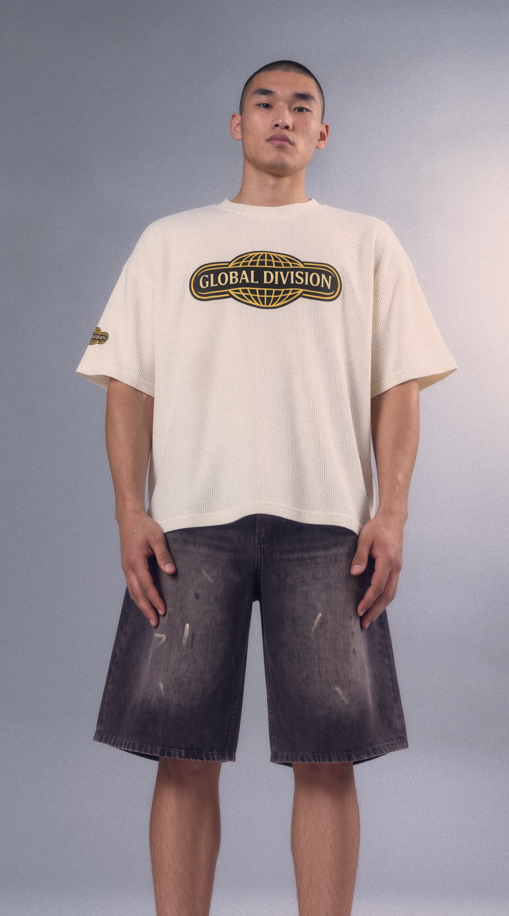 Textured Waffle Washed Boxy T-Shirt