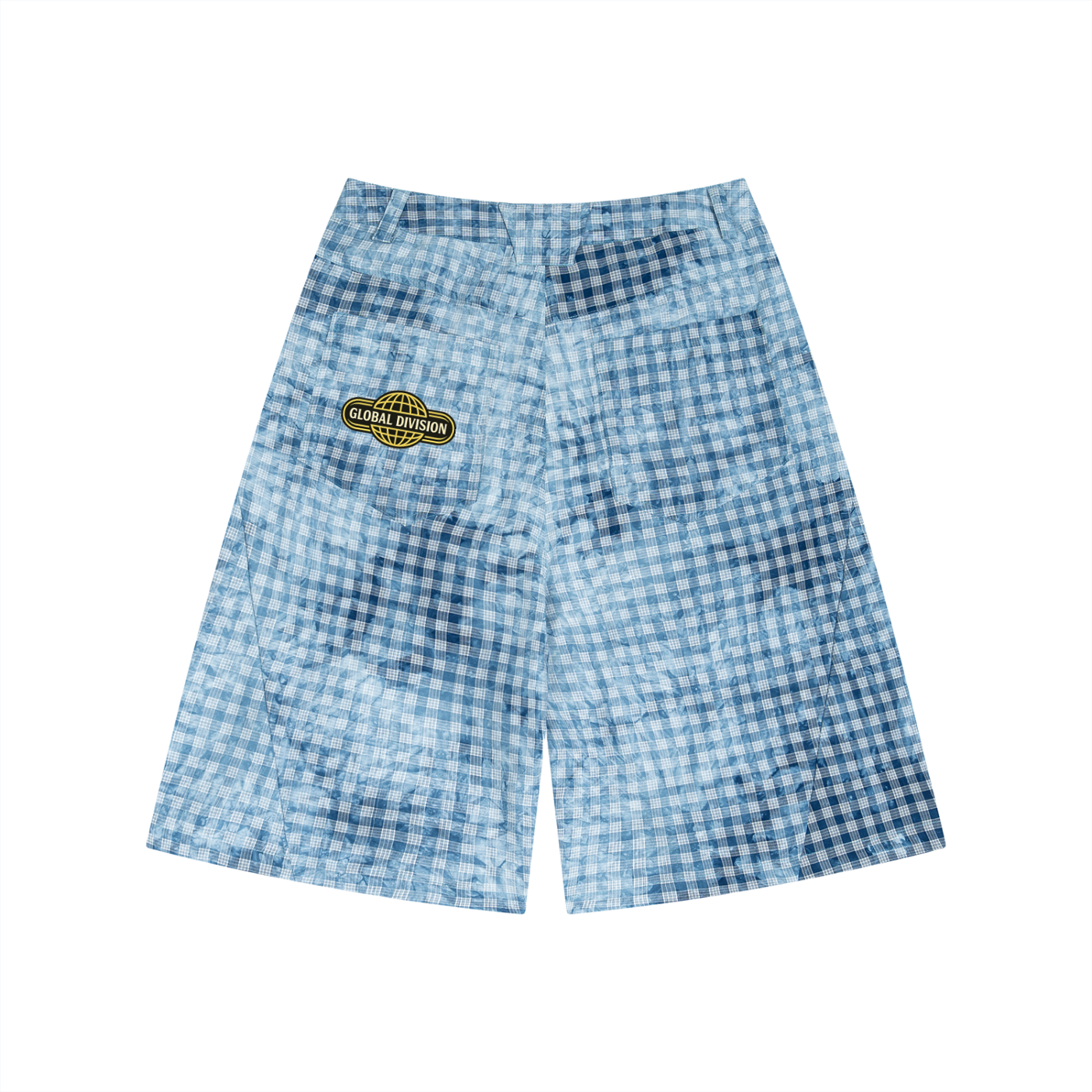 Unisex Vintage Wash Plaid Shorts
