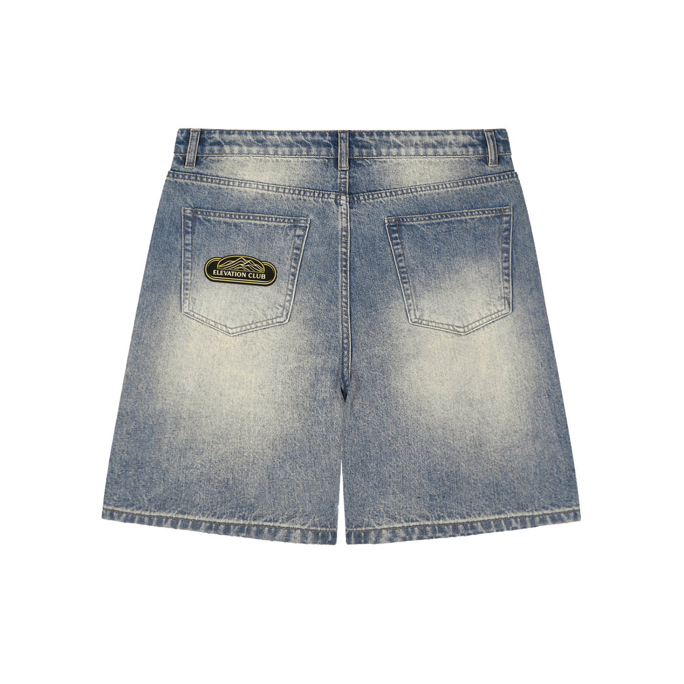 Faded Distressed Baggy Denim Shorts