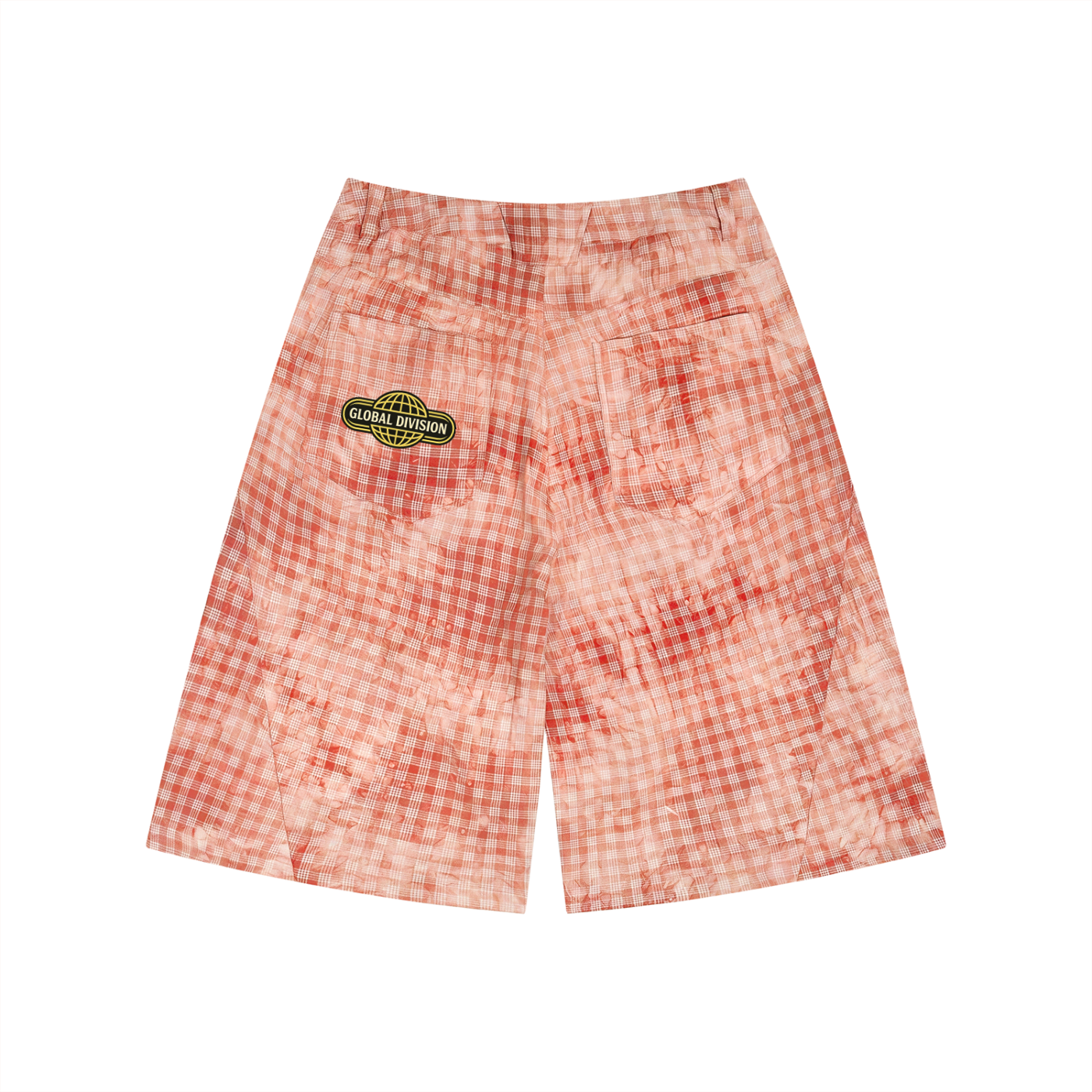 Unisex Vintage Wash Plaid Shorts