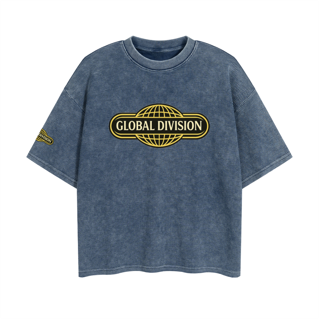 Textured Waffle Washed Boxy T-Shirt