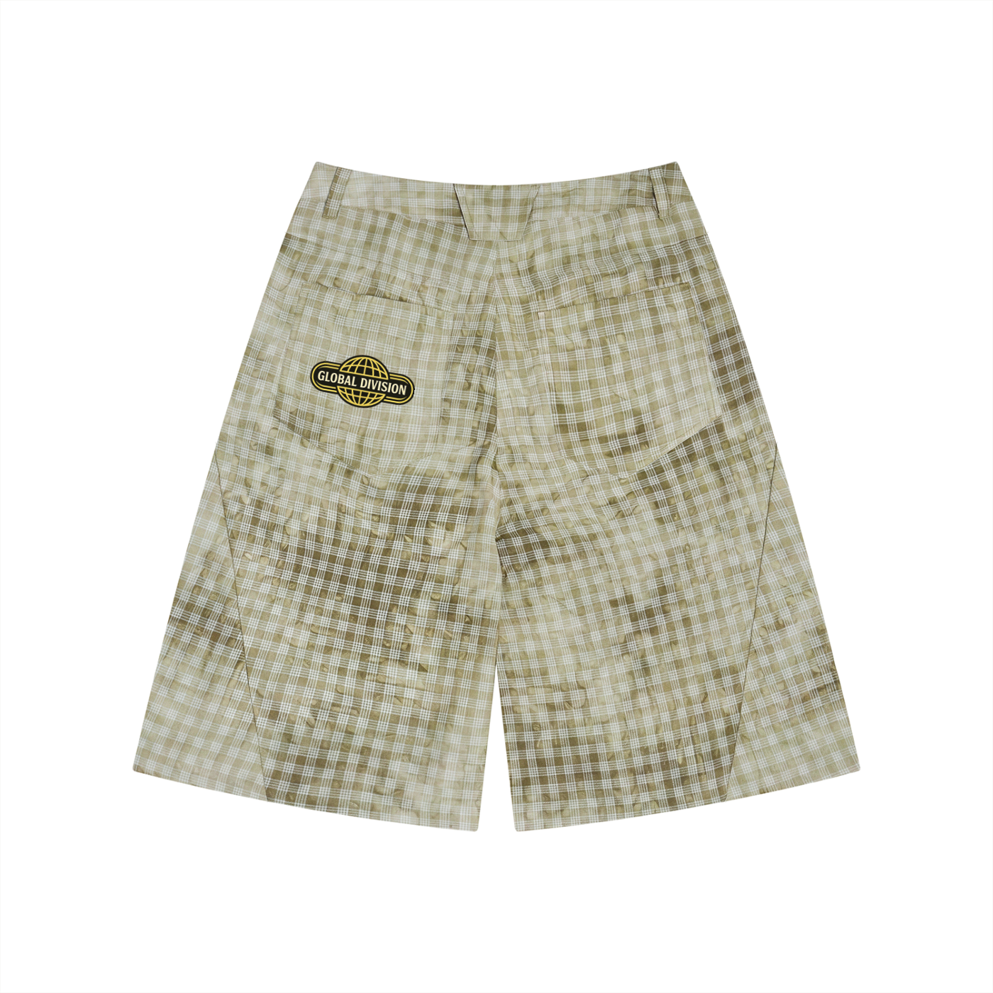 Unisex Vintage Wash Plaid Shorts