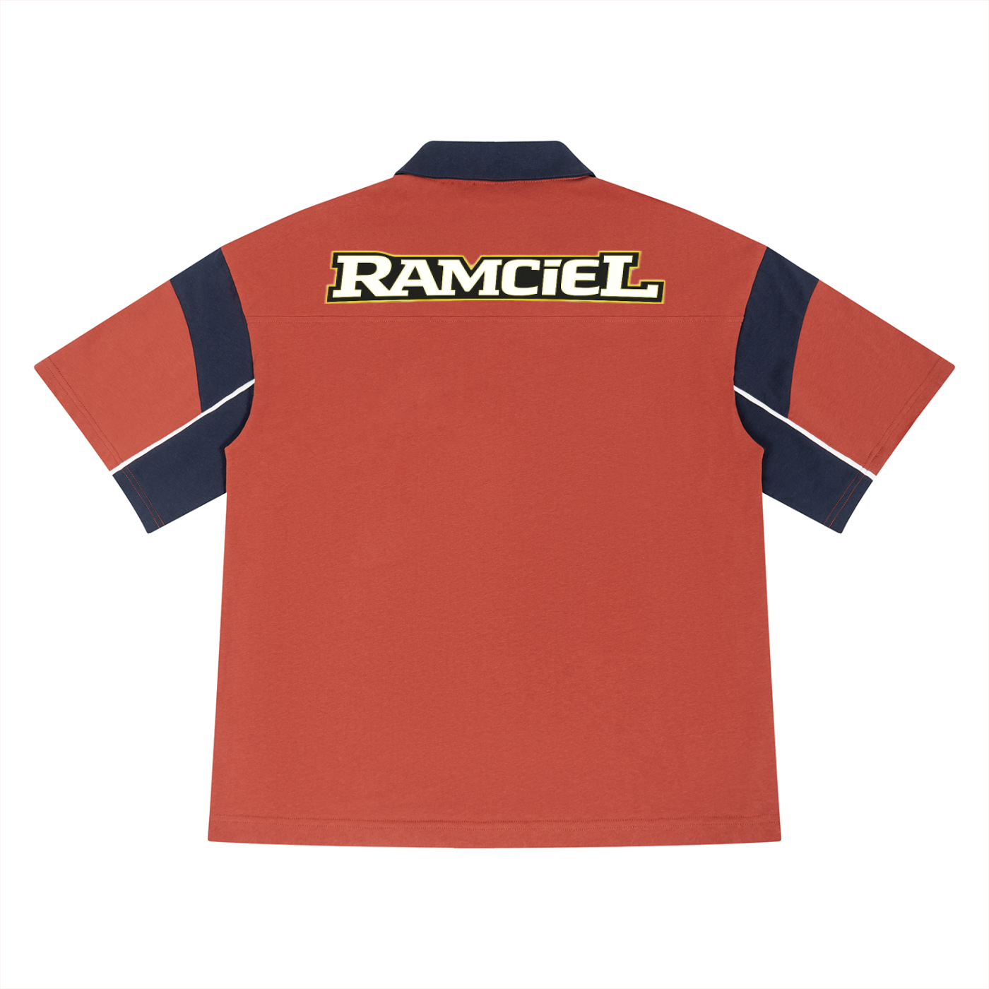 Unisex Boxy Color Block Polo Shirt