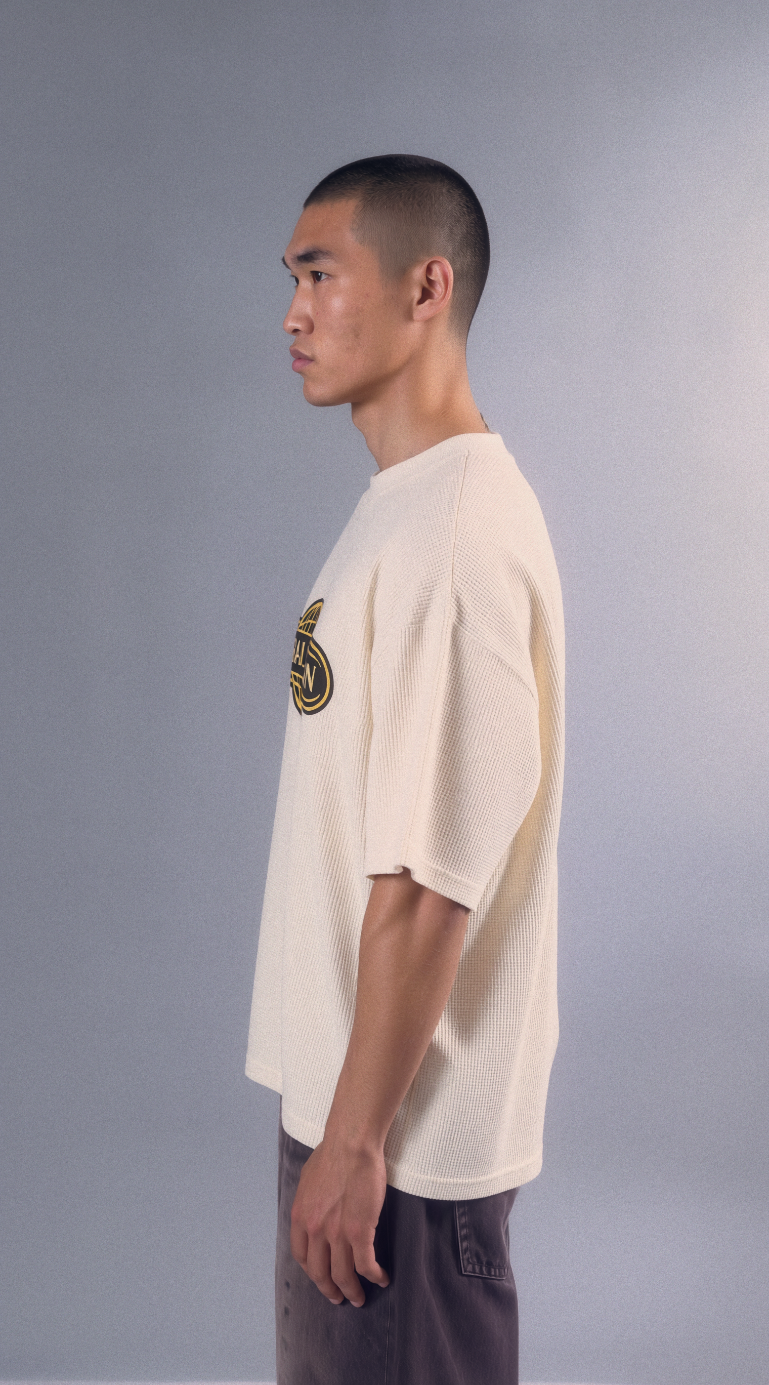 Textured Waffle Washed Boxy T-Shirt