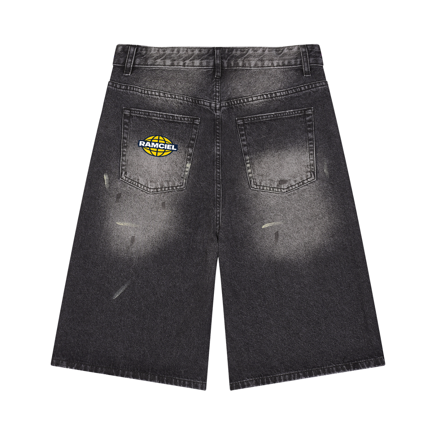 Men’s Vintage Wash Wide Leg Denim Shorts